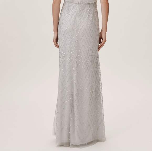 BHLDN Blaise Maxi Dress Size Size 10 light gray. - Picture 6 of 8